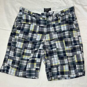 American Living Men's Plaid Shorts - Blue, Green, White Patchwork